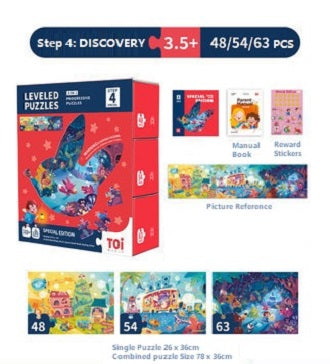 TOI Premium Steps Leveled Puzzle Jigsaw Puzzles for Kids