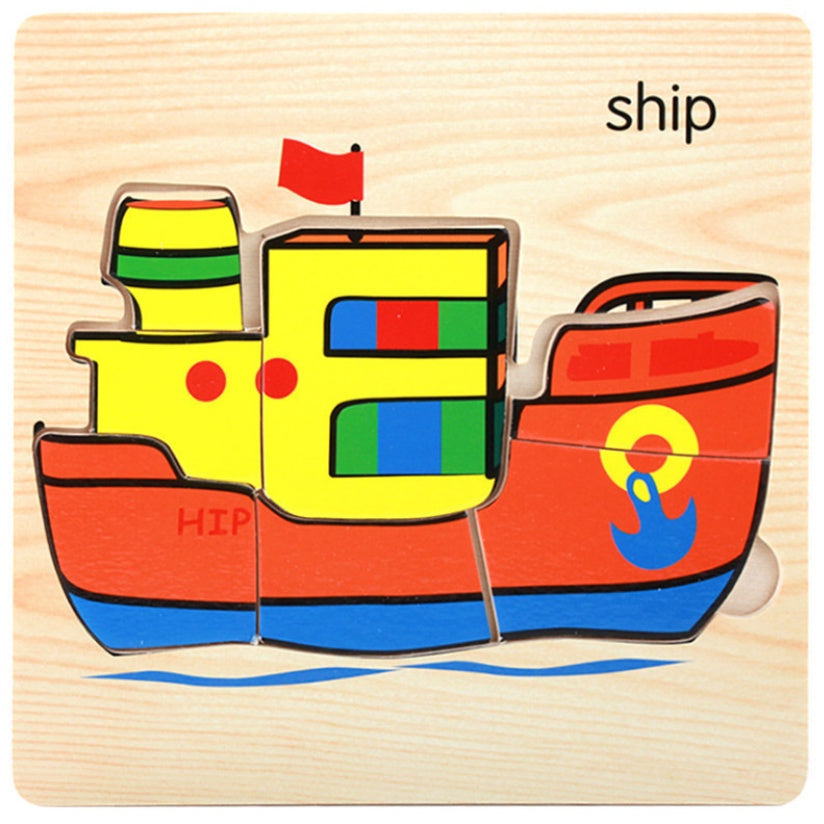 Wooden Puzzle Light Weight Jigsaw Puzzle for Object Learning Kids Toddlers