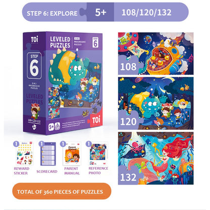 TOI Premium Steps Leveled Puzzle Jigsaw Puzzles for Kids